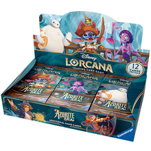 Load image into Gallery viewer, Disney Lorcana Trading Card Game Azurite Sea Factory Sealed Booster Box (Box of 24 Sealed Booster Packs)
