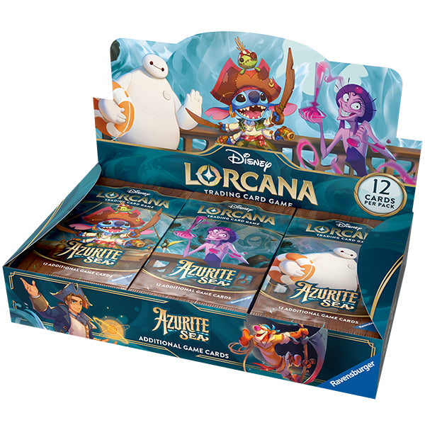 Disney Lorcana Trading Card Game Azurite Sea Factory Sealed Booster Box (Box of 24 Sealed Booster Packs)