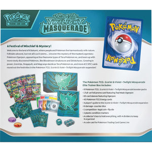 Pokemon Trading Card Game Scarlet and Violet Twilight Masquerade Elite Trainer Box