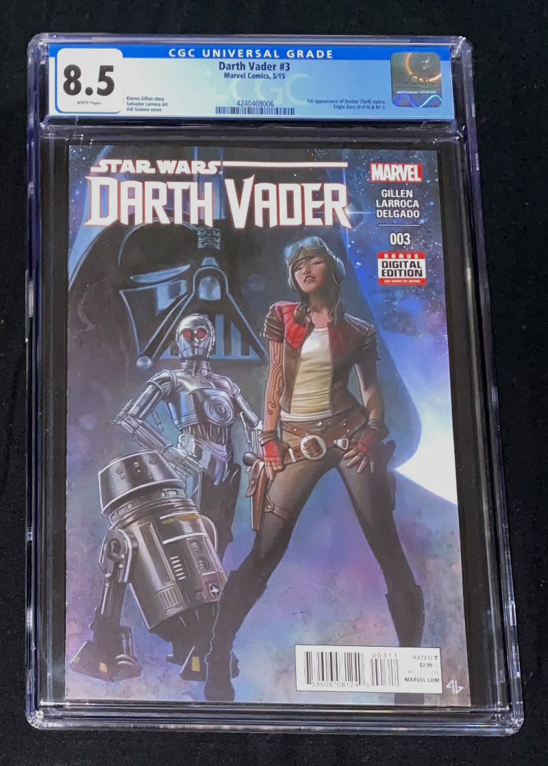 Star Wars Darth Vader #3  CGC Graded 8.5 1st appearance Doctor Aphra Triple Zero BT-1